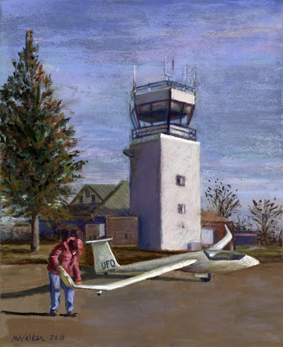 Ann Arbor Airport - Pastel Painting