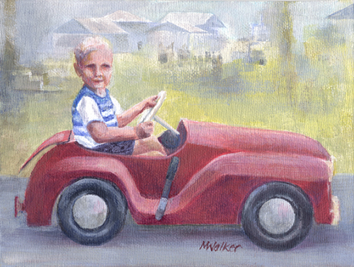 Red Convertible - Acrylic