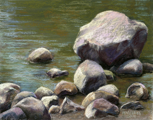 River Rocks I - Pastel