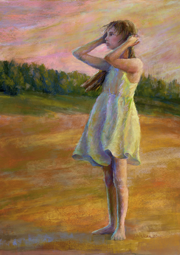 Sunset Girl - Pastel