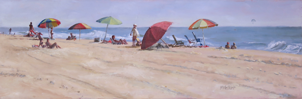Five Umbrellas - Oil Painting