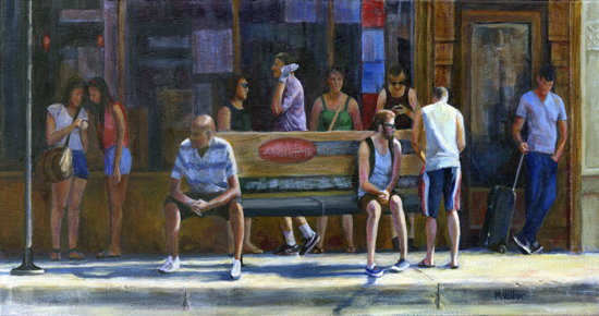 Waiting for the Bus - Acrylic