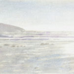 Low Sun at the Oregon Coast - Silverpoint with watercolor underpainting